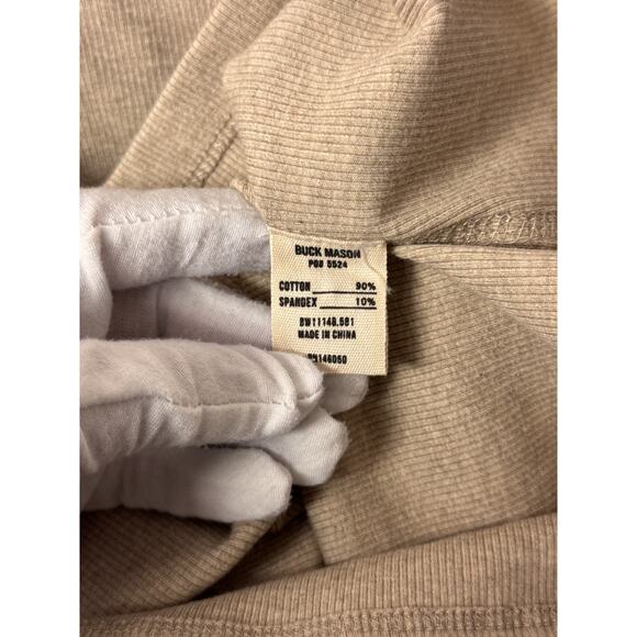 Buck Mason Beige Long Sleeve Henley Top - Picture 8 of 8